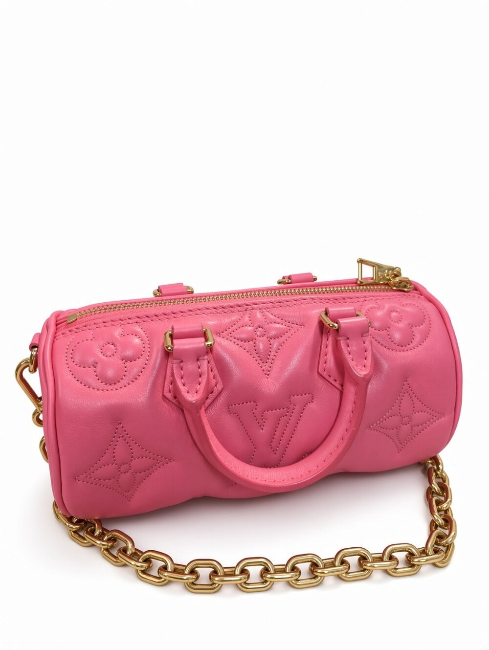 LOUIS VUITTON DRAGON FRUIT CALFSKIN PAPILLOM BB - Picture 9 of 11